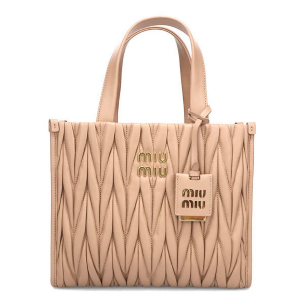 Brand New Miu Miu Tote Bag In Napa Leather